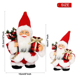 Babbo <span class=keywords><strong>Natale</strong></span> Elettrico Animato con Musica e Danza, Decorazione Natalizia Rossa Fatta a Mano Personalizzabile 7-10 Pollici, Ecologica - Product Image 5