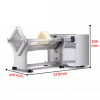 RVS commerciële elektrische aardappelchips snijmachine / aardappelchips snijmachine voor restaurant catering apparatuur