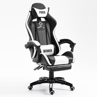 Kursi Gaming Lipat Tinggi Ergonomis Modern dengan Sandaran Tinggi, Dapat Diperpanjang, Pendingin, Bahan Kulit PU, Rangka Baja Tahan Karat