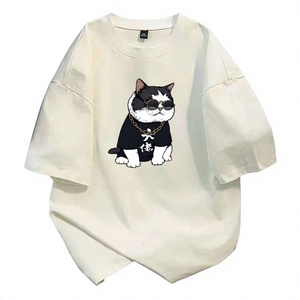 เสื้อยืดโอเวอร์ไซส์ผู้ชาย ผ้าฝ้าย 100% ลายการ์ตูน แขนสั้น คอกลม สตรีทแวร์ เสื้อยืดฤดูร้อน แห้งเร็ว - Product Image 1