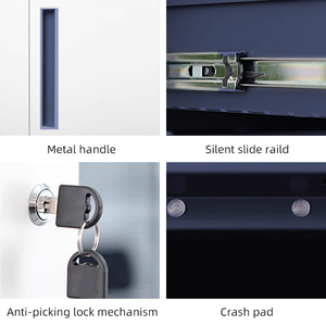 Nội thất thương mại kim loại lưu trữ phân vùng tủ với <span class=keywords><strong>2</strong></span> ngăn kéo, tủ hồ sơ làm bằng thép, tủ đa chức năng - Product Image 6