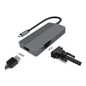 Adaptador de Conexión Tipo C 6 en 1 con 6 Puertos, Concentrador de Carga USB-C <span class=keywords><strong>Poro</strong></span> 3.1, Concentrador USB C Multipuerto con HDMI y VGA - Product Image 3