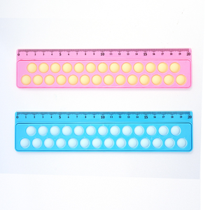 ของเล่นบับเบิ้ลป๊อป ของเล่นคลายเครียด ไม้บรรทัดซิลิโคนแบบยืดหยุ่น งอได้ ไม้บรรทัดตรงอเนกประสงค์ เครื่องเขียนสำหรับนักเรียน - Product Image 2