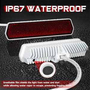 Lumière de pêche à LED pour bateau, 180 degrés grand angle, couleur rouge, étanche IP68, 6,4 pouces, 30W puissant, 12V 24V - Product Image 2