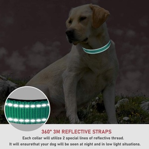 Hot Sell Customized Adjustable Soft <strong>Neoprene</strong> Padded <strong>Dog</strong> Bungee Belt Breathable Reflective Pet <strong>Dog</strong> <strong>Collar</strong> - Product Image 4