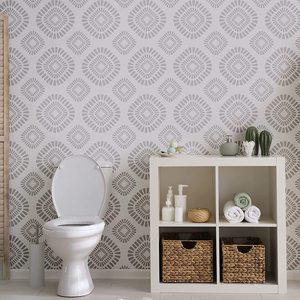 Pochoirs muraux modernes à chevrons, décoration murale, Film décoratif réutilisable pour la peinture, pochoirs pour murs - Product Image 4