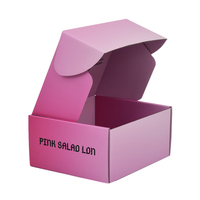 Boîtes d'expédition personnalisées rose bonbon pour emballage de bouteilles et cadeaux d'entreprise avec insert