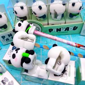 Kawaii <span class=keywords><strong>Panda</strong></span> <span class=keywords><strong>taille</strong></span>-<span class=keywords><strong>crayon</strong></span> coréen papeterie en Silicone monotrou manuel coupe-<span class=keywords><strong>crayon</strong></span> outil enfants cadeau école fournitures de bureau - Product Image 3