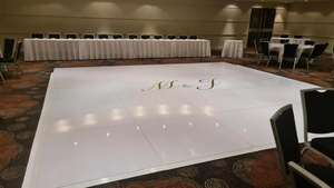 Pista de baile de madera blanca de alto brillo portátil para decoración de bodas - Product Image 5