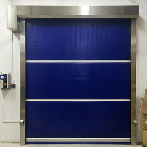 Porte rapide automatique industrielle à <span class=keywords><strong>action</strong></span> rapide en tissu PVC avec cadre en acier inoxydable pour salle de lavage de voitures - Product Image 3