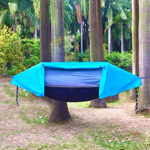 XK-036 Camping <span class=keywords><strong>randonnée</strong></span> corde <span class=keywords><strong>hamac</strong></span> <span class=keywords><strong>pluie</strong></span> mouche bâche moustique moustiquaire extérieur hamacs tente <span class=keywords><strong>hamac</strong></span> - Product Image 3