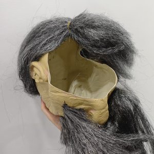 <span class=keywords><strong>Masque</strong></span> d'homme âgé effrayant pour Halloween, en <span class=keywords><strong>latex</strong></span>, visage d'horreur <span class=keywords><strong>avec</strong></span> de longs <span class=keywords><strong>cheveux</strong></span> et une barbe, accessoire de costume <span class=keywords><strong>réaliste</strong></span> pour fête - Product Image 5