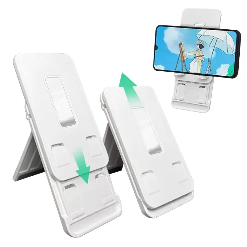 2024 Portable desktop Bracket Adjustable Mobile Holder Stand Folding ABS plastics for Tablets Mobile Phones