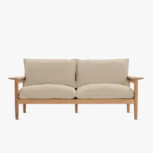现代新设计木制框架中世纪沙发