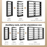 Étagère à livres grande capacité en acier, étagères réglables, support de rangement robuste pour dossiers, archivage, bureau, salle de documents