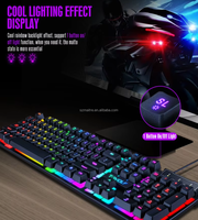 Vente en gros Gamers Combo Set TF200 Glowing Cool Clavier Souris Combos Pudding Keycaps Clavier Gamer pour Home Business Office