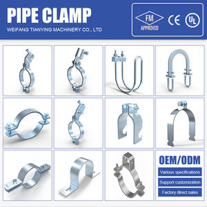 Klem Pipa Seismik OEM Desain FM UL Bersertifikasi Galvanis Dua Bagian Klem Pipa Longitudinal Elektro-galvanis - Product Image 4