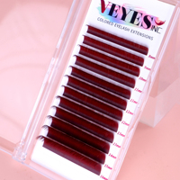 Cils synthétiques Veyelash, sans cruauté envers les animaux, véganes, naturels, longs, 0,07 mm, marque personnalisée, étiquette privée, cils classiques colorés