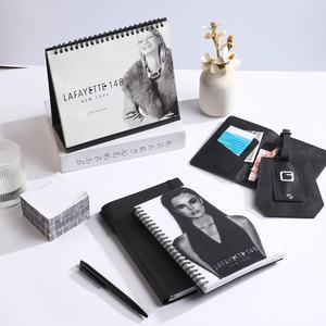 สมุดโน้ตปกแข็งหนังคุณภาพสูงสมุดโน๊ตแบบสั่งทำสำหรับธุรกิจการประชุมสำนักงานสมุดบันทึกการพิมพ์โลโก้ข้ามพรมแดน - Product Image 3