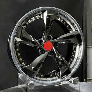 Jantes forgées sur mesure en 2 pièces, 5 branches, chrome noir, 5x112 pour Audi A3 A4 A5 A6 A7 A8 <span class=keywords><strong>Q3</strong></span> Q5 Q7 Série <span class=keywords><strong>RS</strong></span> - Product Image 4