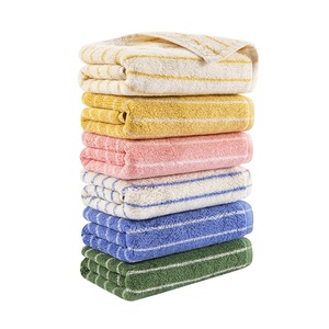 <span class=keywords><strong>Toalla</strong></span> Facial y de Manos de Algodón Puro con Rayas Finas, Antibacteriana, Suave para la Piel, Tejido Liso, 34x74CM, Superventas Transfronteriza - Product Image 5