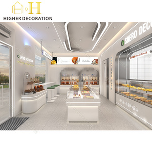 Meja etalase kue profesional, etalase makanan, meja konter untuk toko dan toko roti - Product Image 3