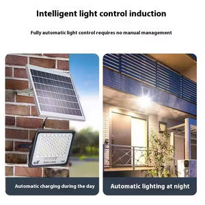 Projecteur Solaire LED Étoilé Transfrontalier avec Capteur de Lumière, Éclairage de Rue Étanche à Minuterie, Lumière de Jardin Extérieure – Vente en Gros - Product Image 2