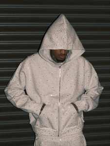 कस्टम पुरुष स्ट्रीटवियर y2k गैंडे और स्वेटपैंट सेट के साथ - Product Image 4