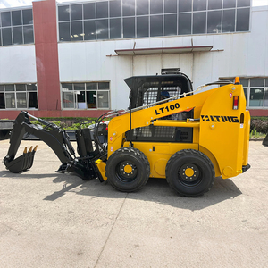Ltmg 1.2t Mini Skid chỉ đạo Bộ nạp với <span class=keywords><strong>backhoe</strong></span> tập tin đính kèm màu sắc miễn phí tùy biến - Product Image 1
