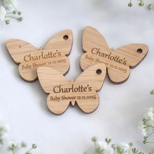 Placas de Madera con Forma de Mariposa para Bautizo y Graduación de Bebés - Placas Personalizadas Duraderas - Product Image 5