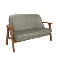 Ensemble de tables et chaises en bois pour café et restaurant de style rétro moderne avec banquette et canapés - Écologique et durable