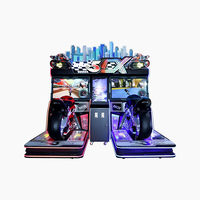 Máquina de Juego Arcade de Motocicletas para Dos Jugadores G-HONOR GH-R021 de Alta Calidad, Pantalla LCD de 42 Pulgadas, Construcción de Metal y Acrílico, Funciona con Monedas