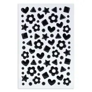 Glossy Finish Enamel Dots Jewels Gem Rhinestone Essentials Pearl Stickers Self Adhesive For Crafts DIY Scrapbooking Supplies