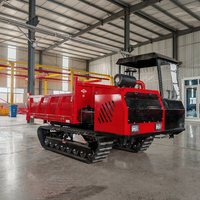 RUIBOTE Chargeuse sur chenilles tout-terrain Mini-dumper Capacité de charge 5 tonnes Moteur diesel Boîte de vitesses Chenilles en caoutchouc Haute performance