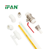 IFAN Raccords de tuyauterie PPR de haute qualité Coude, Raccord à emboîtement, Té 20-110MM Matériaux de plomberie Raccords de tuyauterie PPR et machine