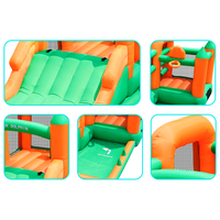 Structure gonflable Dolphin Stock Doctor en tissu Oxford, toboggan et château gonflable combinés, certifiée CE, capacité 4 personnes, 450W