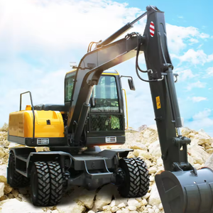 Nueva Excavadora de Ruedas con Motor, Garra para Madera, Orugas Retráctiles para Trituración de Carreteras y Movimiento de Tierras - Product Image 1