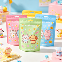 Sac en Mylar holographique de luxe personnalisé avec logo, pour cadeaux de fête, cadeaux pour enfants, jouets en peluche, boîte surprise mystère