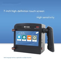 Printer Inkjet genggam cepat kering HD warna ganda, Printer Inkjet genggam, rak, kode batang hidup, Sprinkler ganda, pengodean termal portabel 100mm karakter besar
