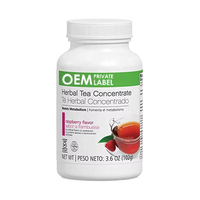 Concentrado de Té de Hierbas OEM Sabor Frambuesa Peso Neto 102g 3.6oz Suplemento Dietético para Adultos No Apto para Mujeres Embarazadas