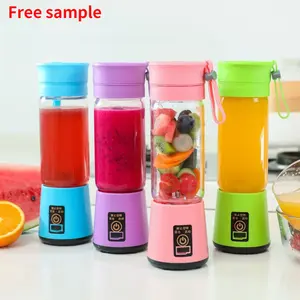 Em estoque Portátil Liquidificador Household Fruit Mixer Seis Lâminas em 3D 380ml USB Juicer Cup