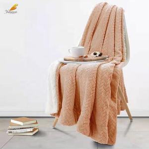 <span class=keywords><strong>Manta</strong></span> de lana gruesa de franela con relieve, 100% poliéster, sólida y suave, con sherpa, venta al por mayor - Product Image 3