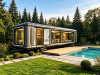 Maison capsule spatiale Yozon, maison préfabriquée modulaire mobile, mini-maison avec système intelligent pour villa, appartement, glamping, resort et hôtel