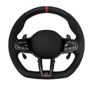 Volante Personalizado de Fibra de Carbono con Calefacción y Alcántara para <span class=keywords><strong>Toyota</strong></span> A90 GR <span class=keywords><strong>Supra</strong></span> <span class=keywords><strong>MK4</strong></span> MK5 G80 2019 2020 2021 2022 2023 2024 2025 2026 - Product Image 1
