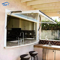 Fenêtre à auvent moderne en aluminium réglable avec vérin à gaz, conforme à la norme australienne AS2047 NFRC, isolation thermique, certifiée Energy Star, pour extérieur