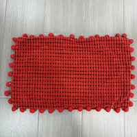 Housses de coussin texturées en graines de maïs en stock, 250 GSM, 100 % polyester, 6 couleurs, tailles 12*20 pouces et 18*18 pouces