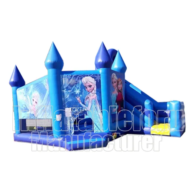 Kunden spezifische 5 in 1 Hüpfburg gefrorene springende Burg für Kinder aufblasbare gefrorene Hüpfburg Werbung