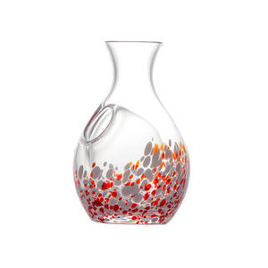 Ensemble de saké en verre cristal de style japonais, modèle coloré à pointes bouclées, fabriqué en Chine, un pot et deux verres, cadeau de mariage ou d'anniversaire - Product Image 5