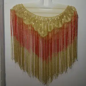 手工制作的印度法式花边串珠和石头的时尚衬衫