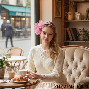 Diadema con <span class=keywords><strong>lazo</strong></span> de encaje rosa fuerte Retro de los años <span class=keywords><strong>80</strong></span> PESENAR-Accesorio para el cabello vintage audaz para fiestas temáticas y de <span class=keywords><strong>moda</strong></span> nostálgica de los años <span class=keywords><strong>80</strong></span> - Product Image 3